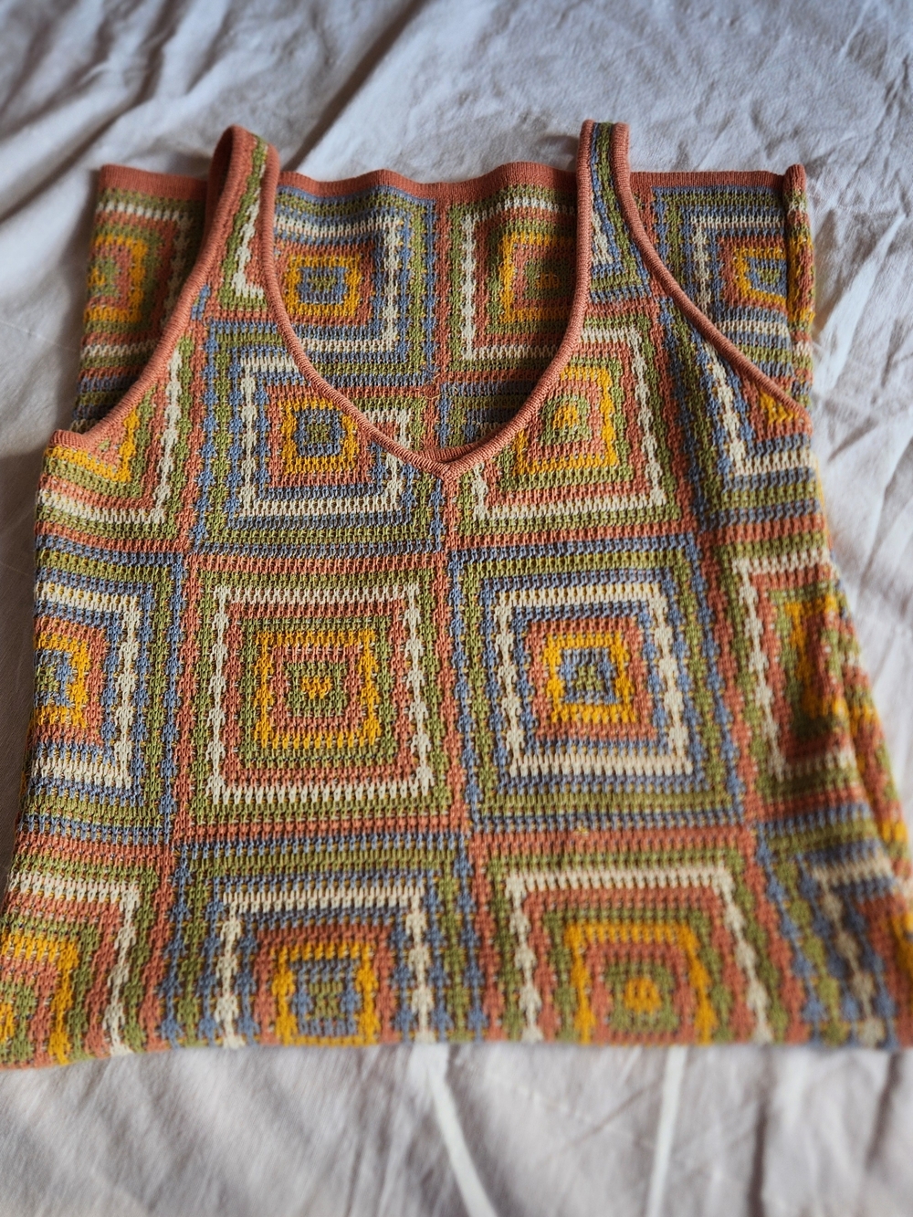 RVCA Squared Multicoloured Sleeveless Sweater Dress - Picture 10 of 12
